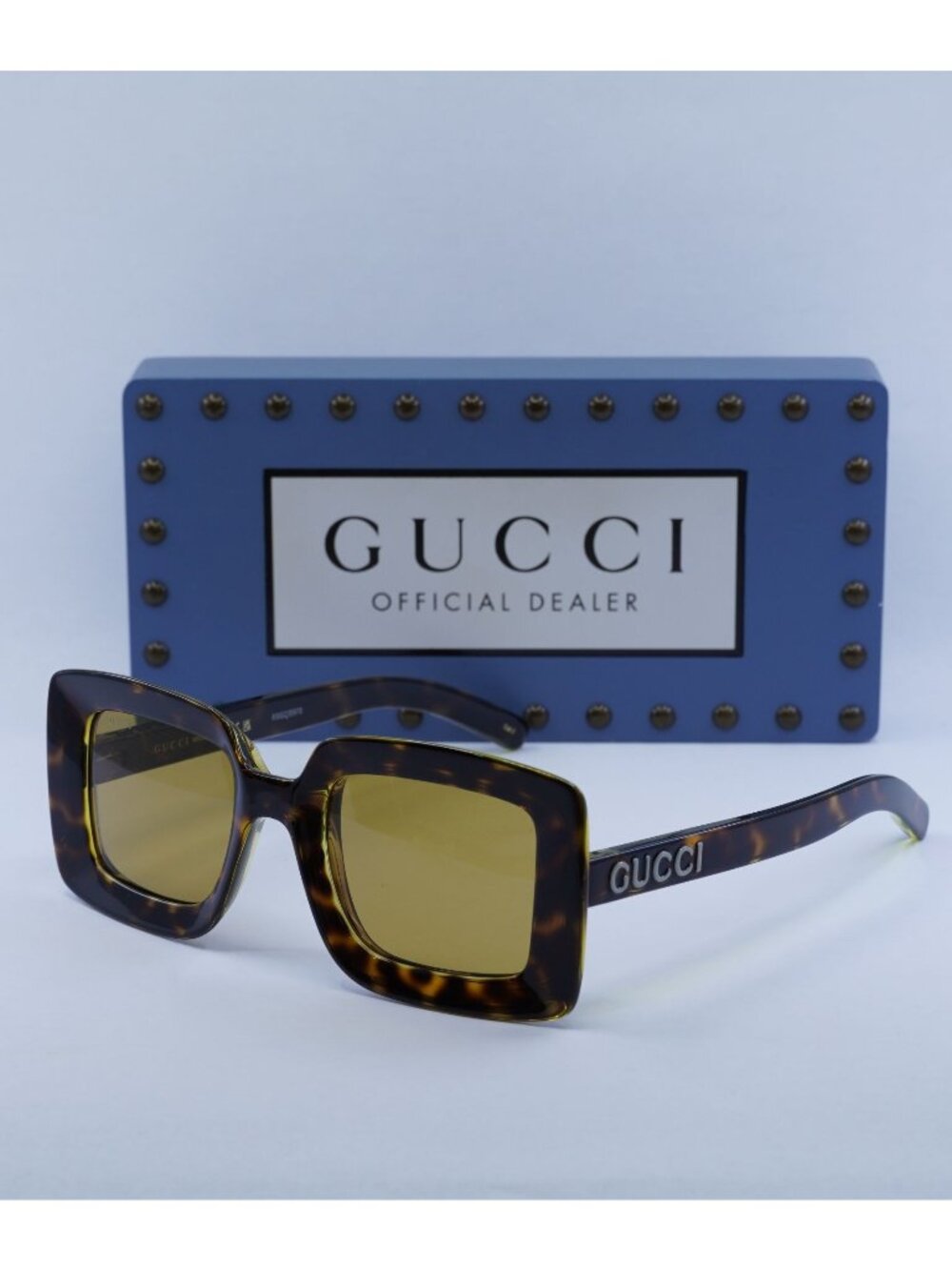 Gucci GG1718S 002 Square Sunglasses - Spotted Havana